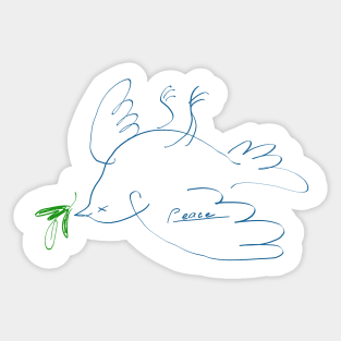 Dead Picasso inspired Dove of Peace Sticker